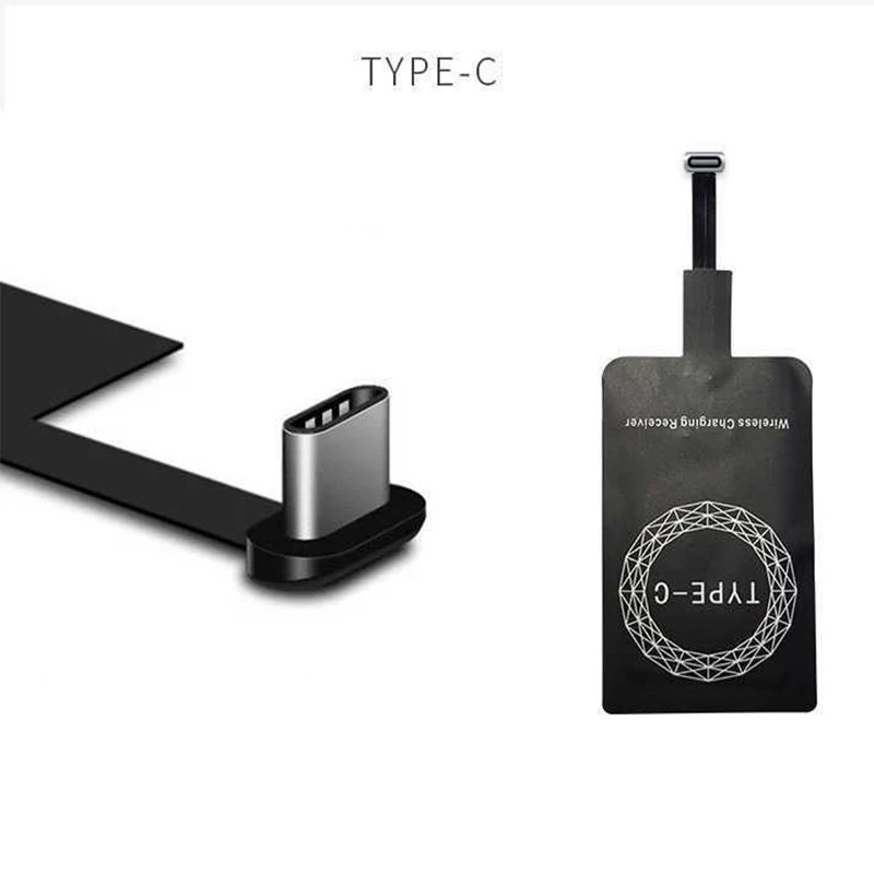 wireless charging receiver micro usb type c universal fast wireless charger adapter for samsung huawei for xiaomi free global shipping