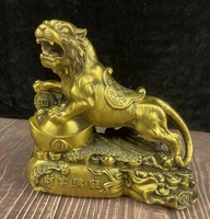 archaize brass recruit wealth ingots tiger office decoration home desktop decoration crafts statue