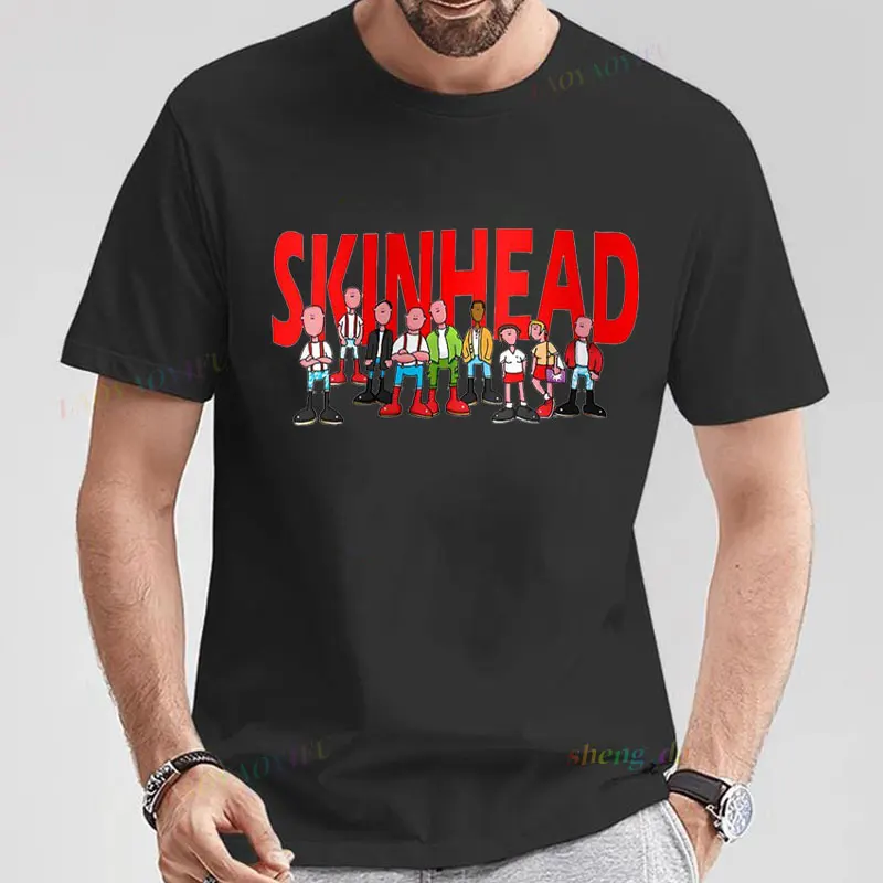 Повседневная забавная винтажная футболка Skinhead A Way of Life унисекс с короткими
