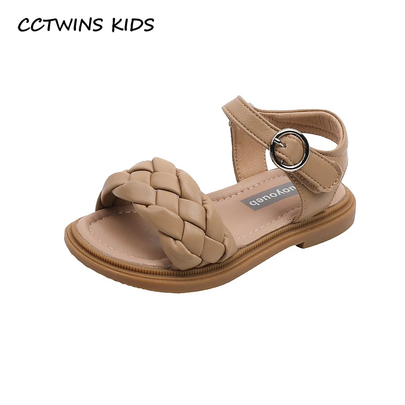 

Kids Sandals 2022 Summer Toddler Flats Girls Fashion Brand Beach Shoes Princess Dress Party Weave Soft Sole White Baby Shoes