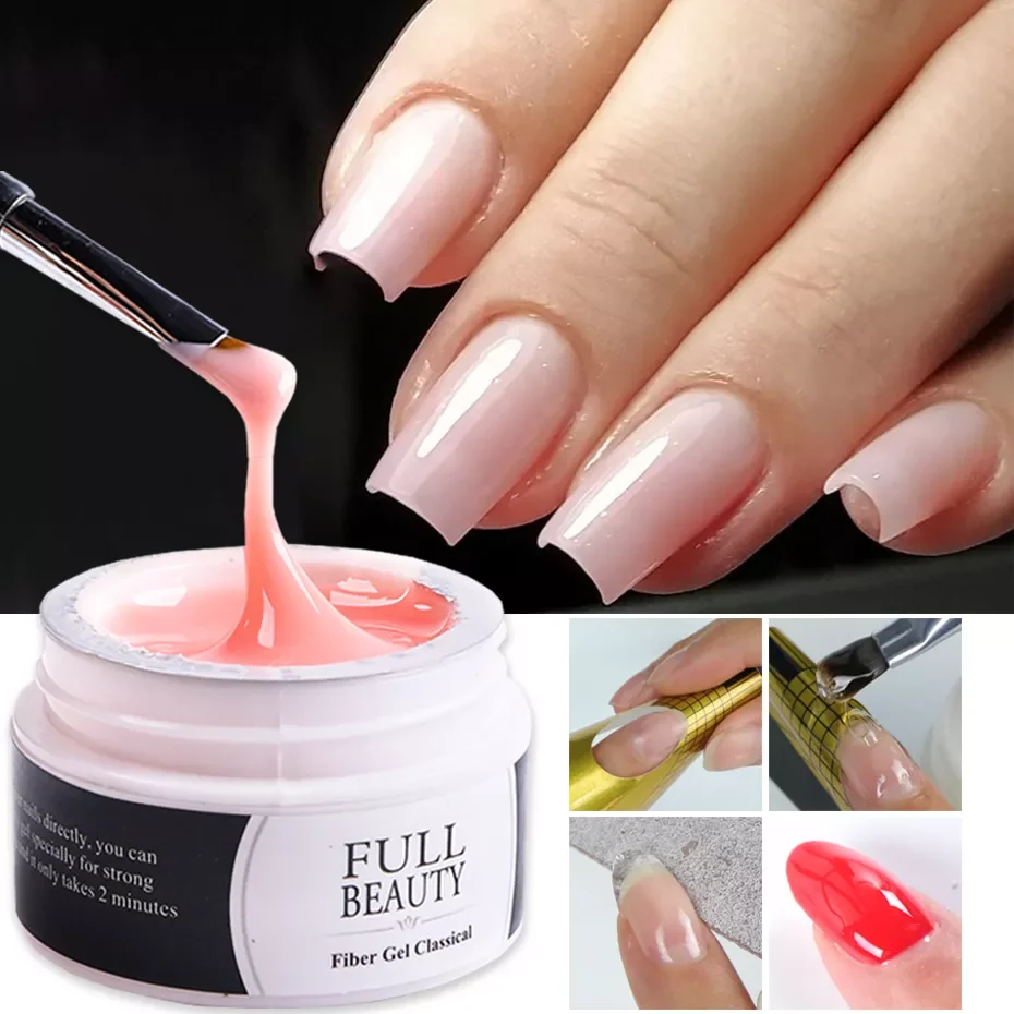 

1Box Nail Extension Gel Pink White Clear Poly Builder UV Gel For Nails Finger Extensions Form Tips French Nail Art Tool LY1623-1