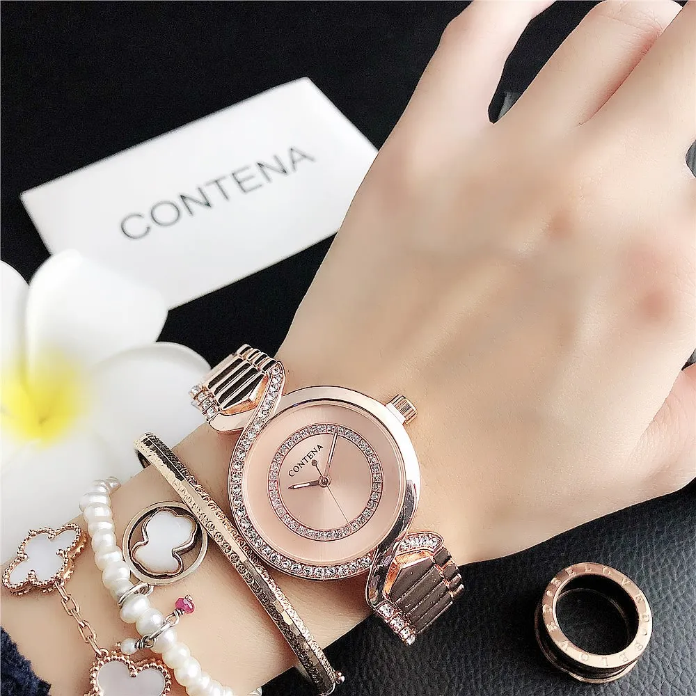 Женские наручные часы классический дизайн циферблат из нержавеющей стали