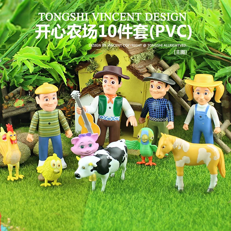 

10 шт./компл. La Granja De zalon Red Barn Barnyard Farm, детские животные, куклы, веселая ферма, фигурки, игрушки для детей, подарок