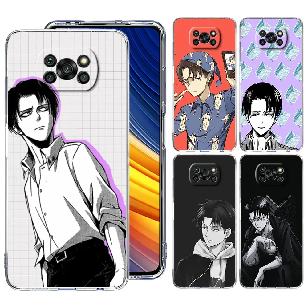 

Attack On Titan Levi Xiaomi Poco X3 Pro 5G F3 GT M3 M4 X4 Soft TPU funda Cover for Xiaomi Poco X3 NFC Capa Phone Case Shell