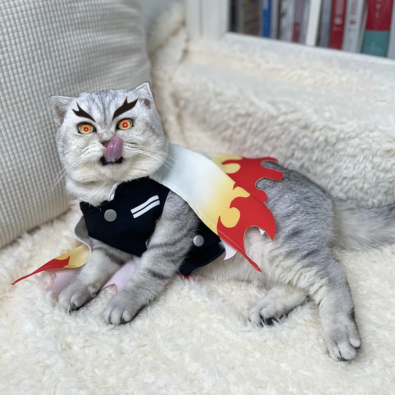 Костюм для косплея животных рассекающий демонов одежда кошек Rengoku Kyoujurou с