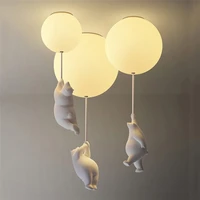modern bear ceiling lights warmth led cartoon ceiling lamps for home kids rooms bedroom lamp living room decor led light fixture