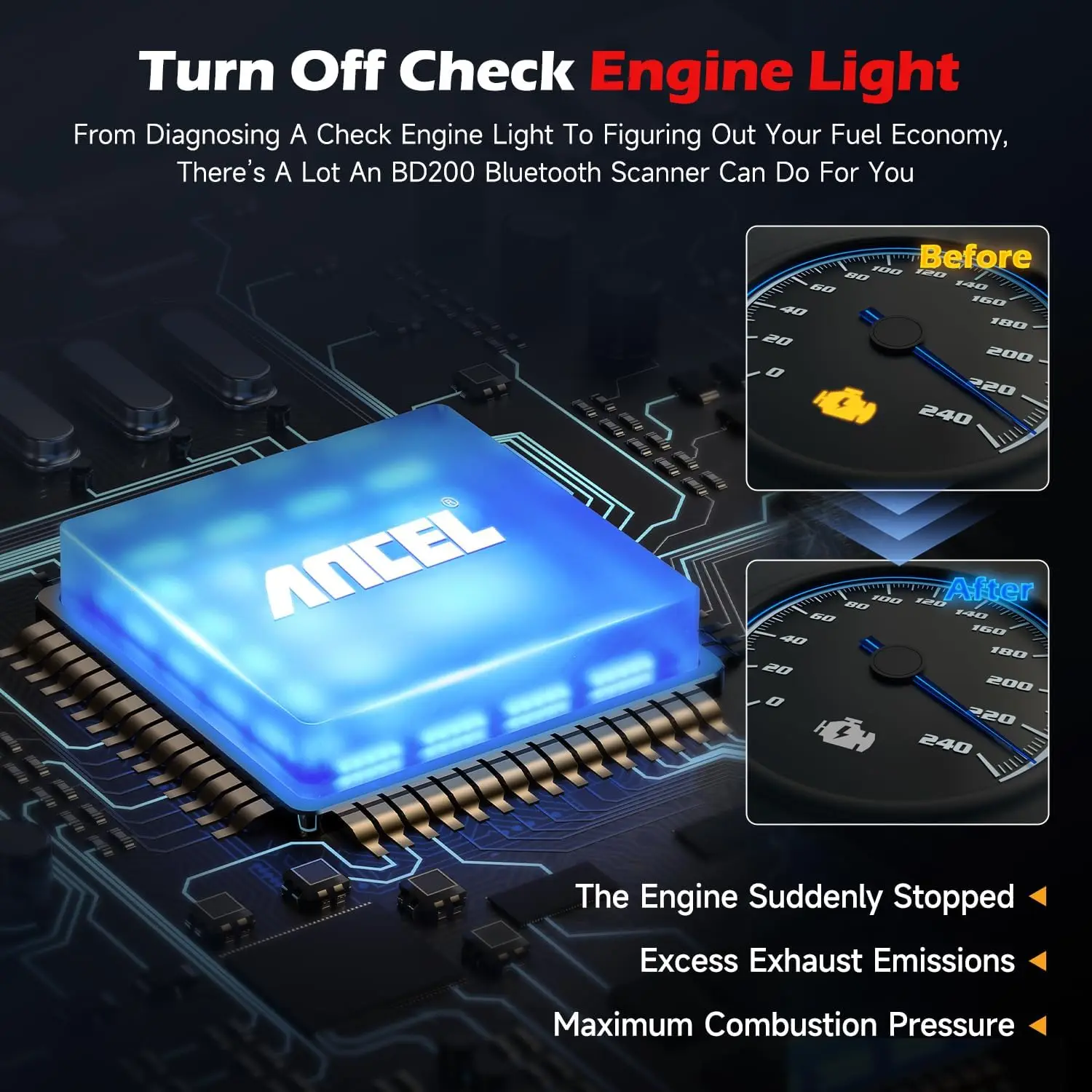 Диагностический сканер ANCEL BD200 OBD2 устройство для чтения кодов и диагностики