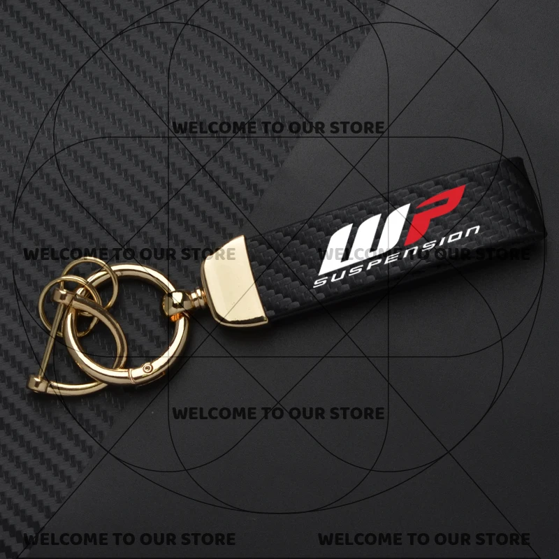 

Для Enduro EXC WP подвеска логотип эмблема мотоцикл углеродное волокно кожа брелок из цинкового сплава брелок из микрофибры аксессуары