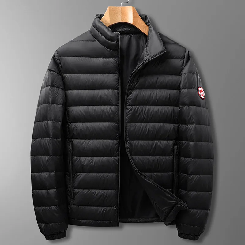4XL 5XL 6XL 7XL lightweight down jacket 2022 winter brand clothing fashion armband men's casual big size loose warm down jacket