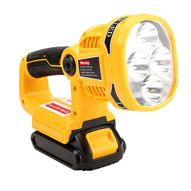

12 Вт портативный светодиодный рабочий светильник для Dewalt 18 в 20 в, макс. батарея DCB140 DCB200, USB-вспышка для уличного инструмента (без батареи, без ...