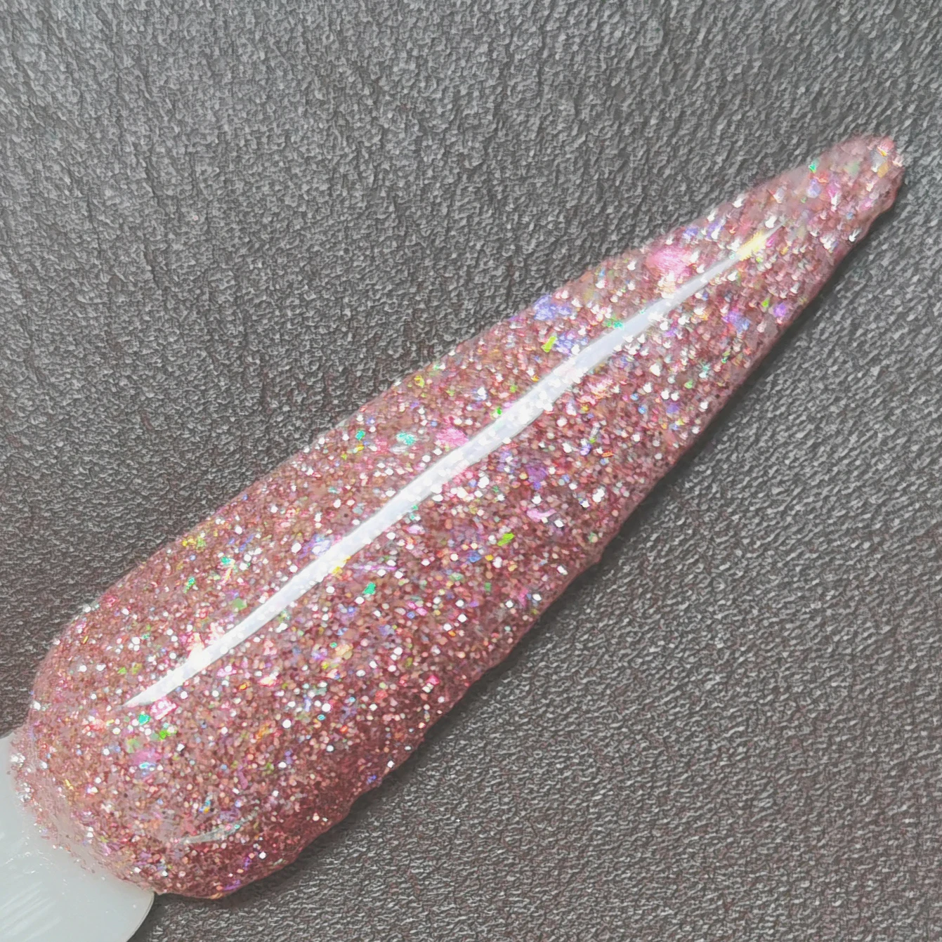 

10pcs/pack Wholesale Salon Quality Holographic Glitter Nails Rose Gold Dip Powder Pink Colors 1OZ HP001 ( Luxury Acrylic Jars )