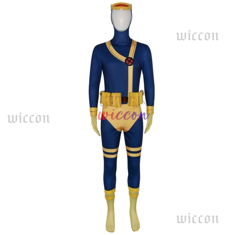 Костюм для косплея Cyclops 97 синий комбинезон комплект желтой обуви костюм фильма