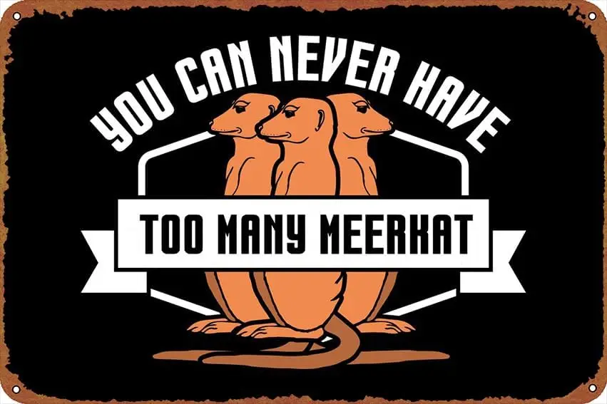 Meerkat Club Спальня Офис Кофе-бар Настенное искусство Ретро Плакат Оловянные вывески