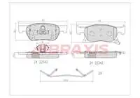 

A0673 для десяти тормозных колодок ASTRA K (крышка 276)
