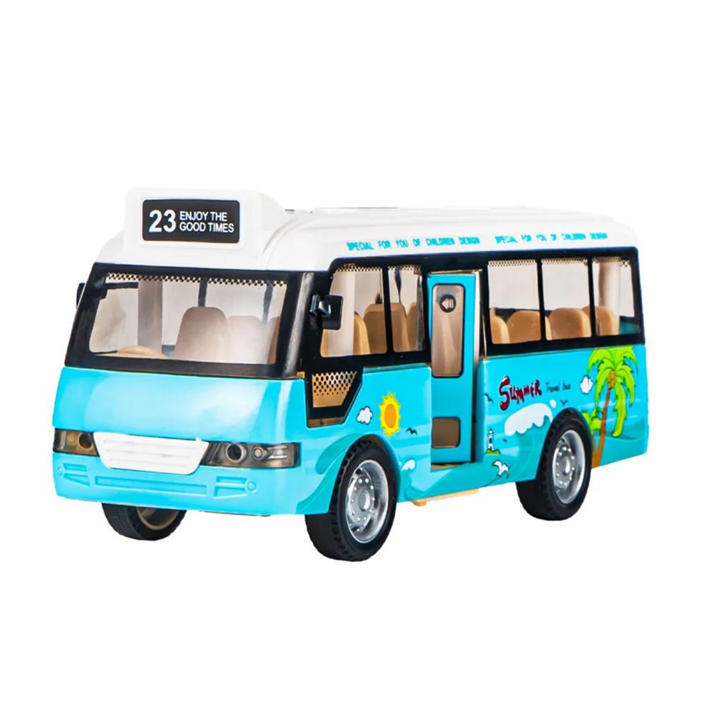 

Plastic School Bus Model Simulated Bus Kids Bus with Light and Sound