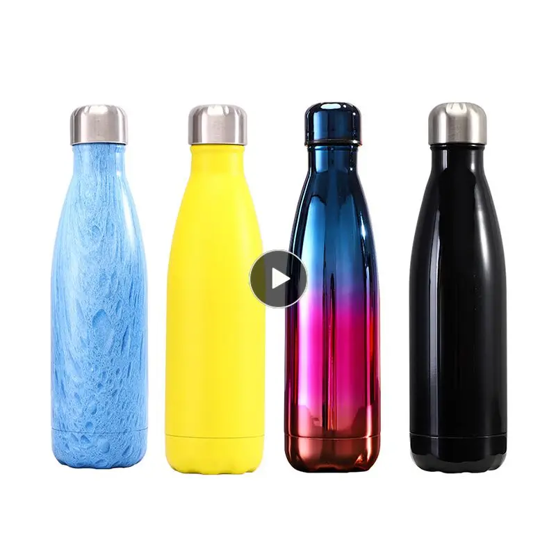 

500ml 304 Stainless Steel Bottles Double-Wall Insulated Vacuum Water Bottle Keep Hot&Cold For Workout Bottle Gift Cup