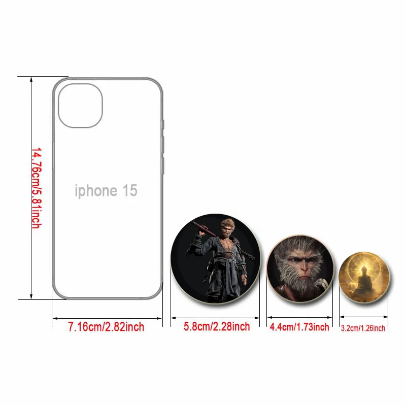 Эмалированные булавки Wukong в виде чёрного мифа китайского аниме брошь ручной