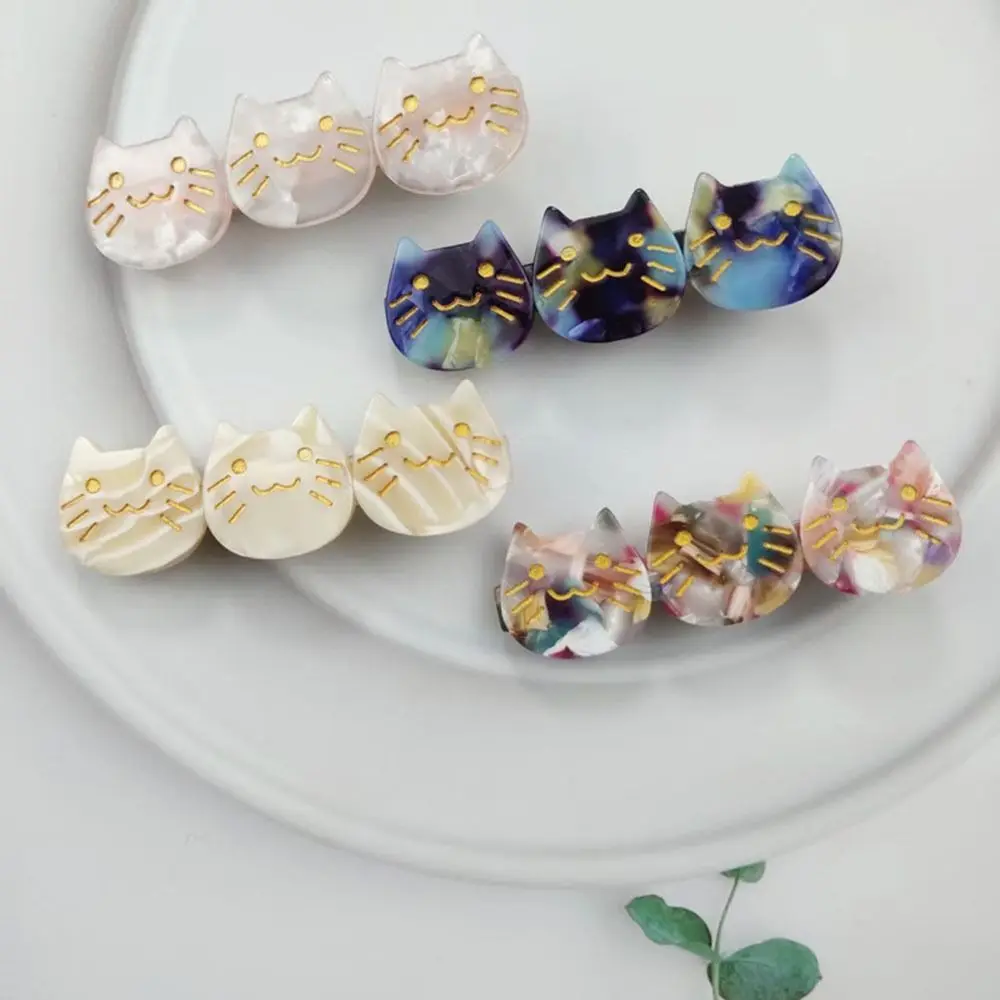 

Детские Подарки для девочек, женские аксессуары для волос с уксусной кислотой, женские заколки в Корейском стиле, заколка для волос с тремя кошками