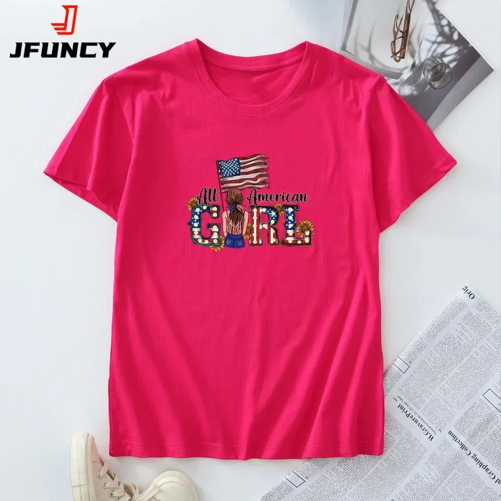 Женская футболка из 100% хлопка топ большого размера летние футболки с короткими