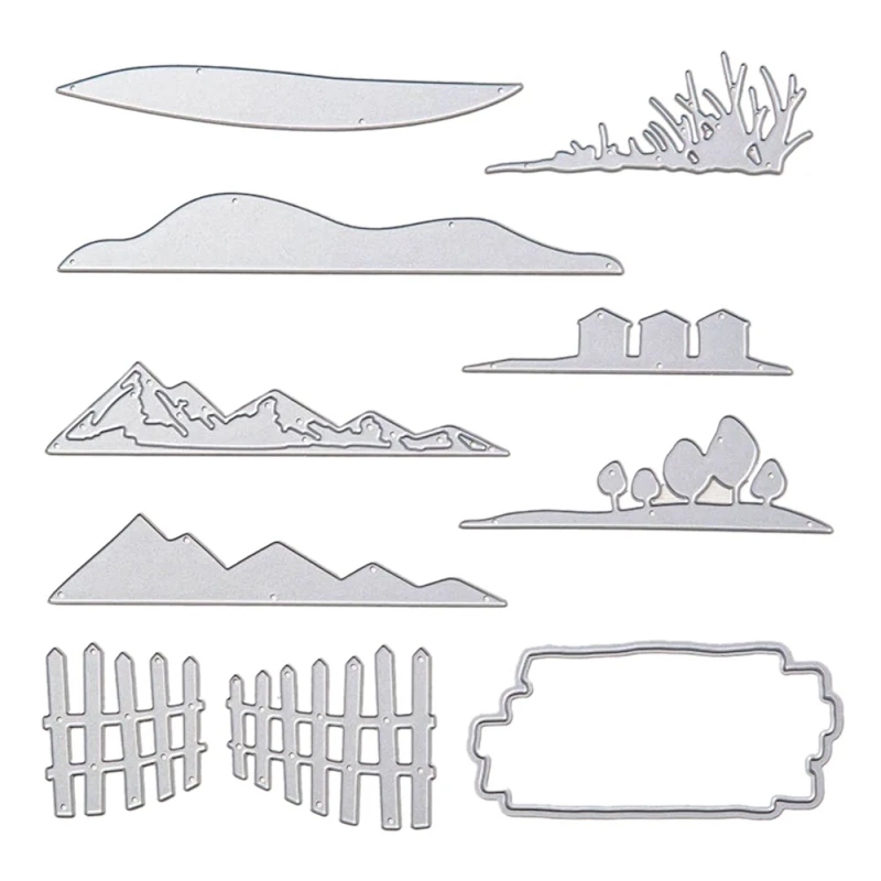 

Красивые штампы и фотообои для изготовления открыток, домики для забора, металлические Вырубные штампы для бумаги, ремесла, декоративно-при...