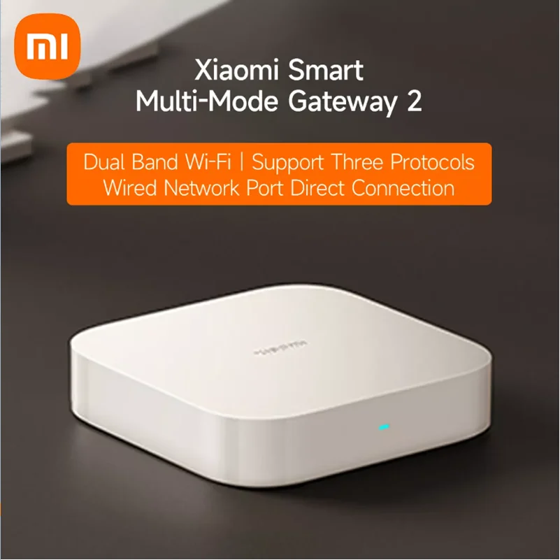 

Xiaomi Hub Smart Multi Mode Gateway 2 Dual-Wi-Fi 5G and 2.4G RJ45 Port 3 Protocol Bluetooth /[Mesh] Zigbee Type-C Dual Core CPU