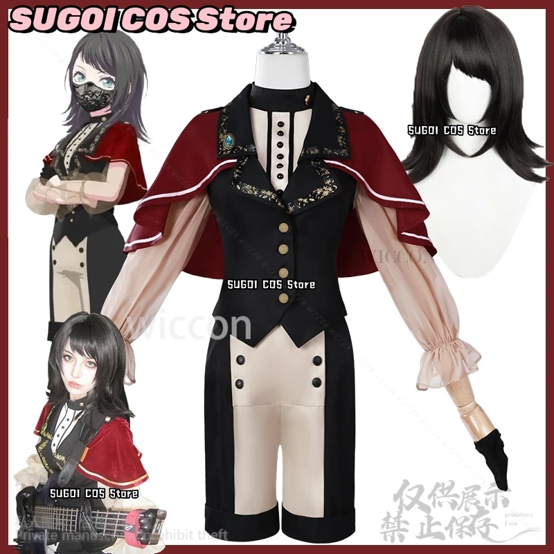 Аниме BanG Dream Косплей Umiri Yahata Ave Mujica Готический стиль Накидка Брюки Униформа Костюм