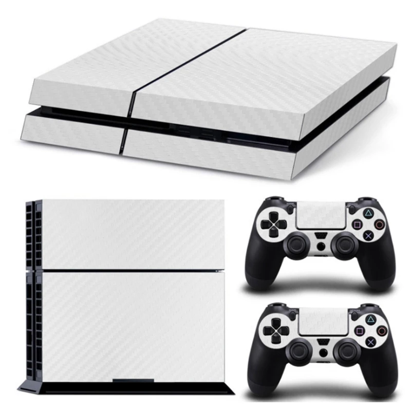 Console Carbon Fiber Skin Sticker Wrap Controller Dustproof Vinyl Cover Decal Handle Protective for CASE for shell for PS4 images - 6