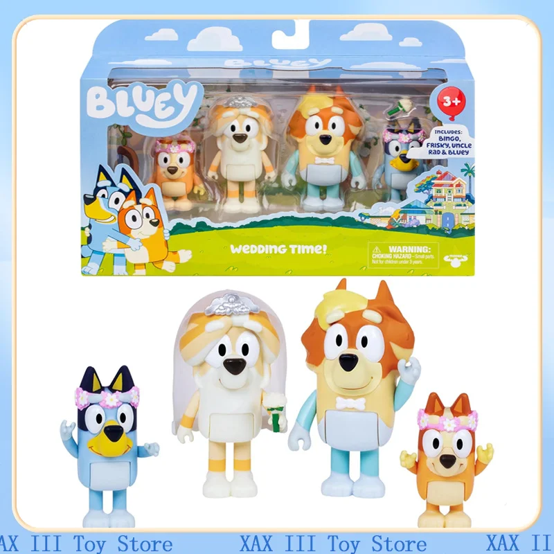 Аниме Синий семейный подвижный шарнир набор игрушечных фигурок мультяшная