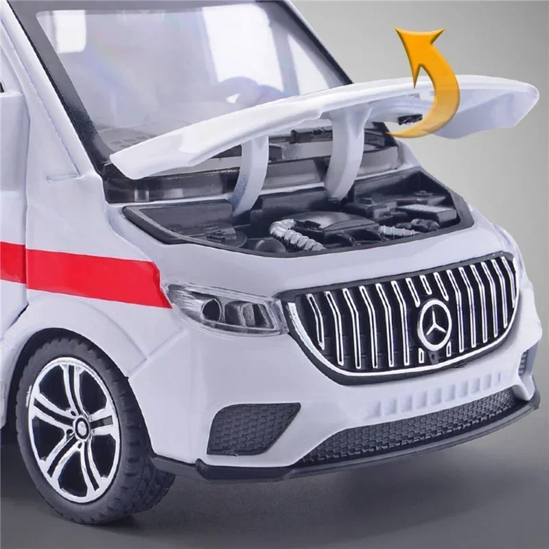 1:24 модель машины скорой помощи литые металлические игрушки полиция машина