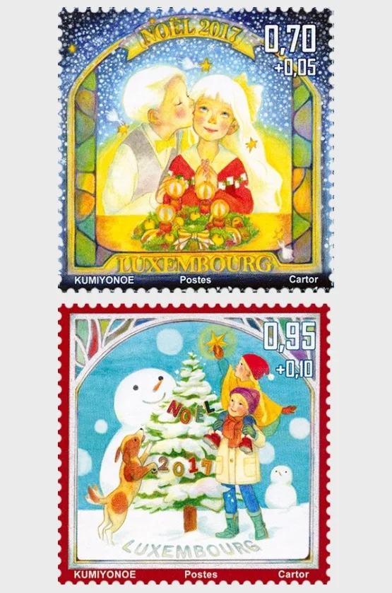 

2 PCS/Set,Luxembourg Post Stamp,2017,Christmas Stamp,High Quaility,Real Original,Good Condition Collection