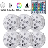 10leds rgb submersible light underwater led night light swimming pool light for outdoor vase fish tank pond disco wedding party