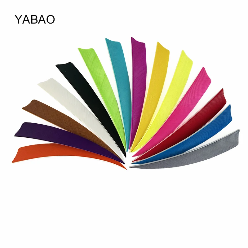 100 шт. 5 дюймов стрела с перьями индейки оперение щита для DIY охоты карбоновая