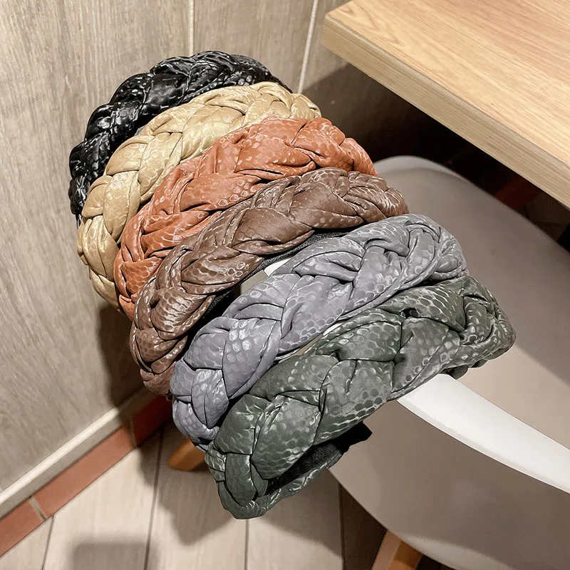 

New European and American Style Thick Sponge Hair Band Fashion ColorIron Brand Headband WomenHair Accessories