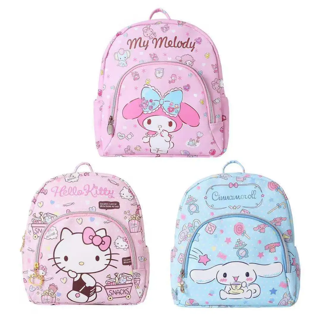 

Sanrio детский сад Mymelody Cinnamoroll Kuromi детский школьный портфель мультяшный аниме Модный повседневный рюкзак для девочек уличная сумка
