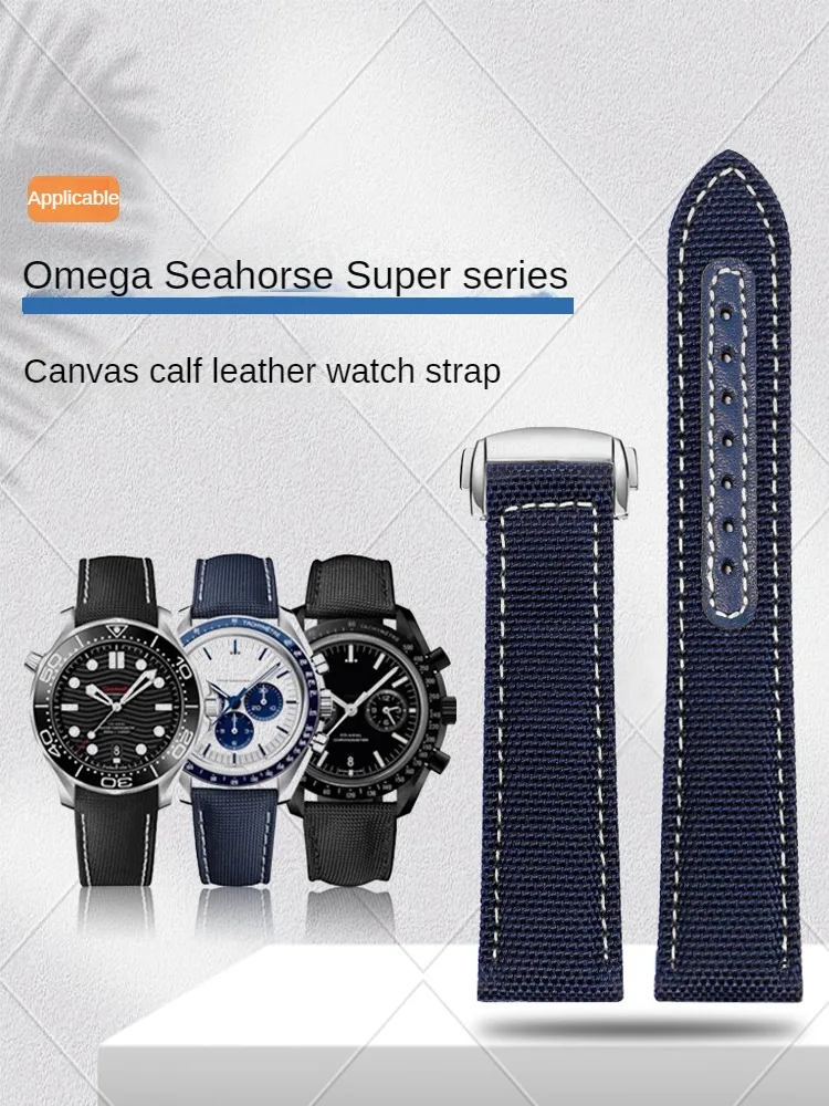 Нейлоновый холщовый ремешок-адаптер для мужчин Speedmaster Snoopy 310 AT150 золотая игла Captain