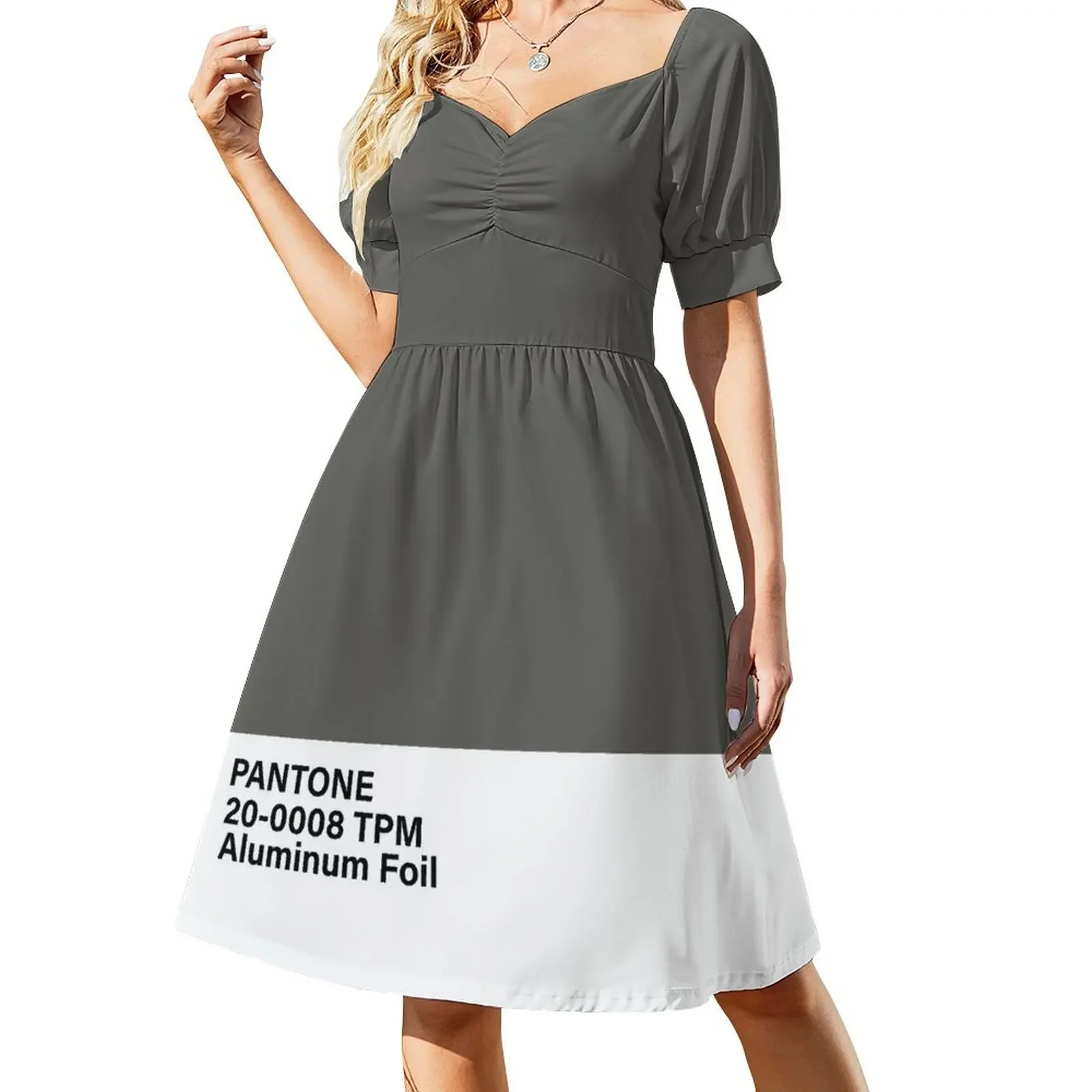 Pantone 20-0008 TPM Платье без рукавов из алюминиевой фольги роскошное вечернее платье