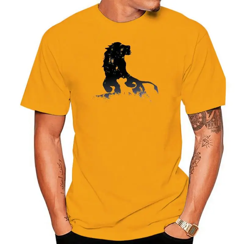 

Summer Men's T-shirt A King Is Born Lion Mufasa And Simba Artsy Tshirt Anime Tees Tops Youth Harajuku Streetwear