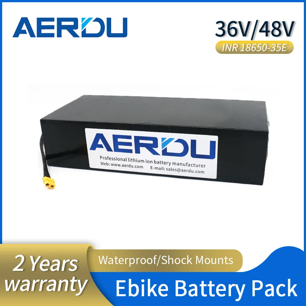 

AERDU 48V 54.6V 28Ah 25.6Ah 20.8Ah 12Ah 16Ah Ebike Battery 18650 3500mAh Lithium Battery Pack for Electroc Scooter With 30A BMS