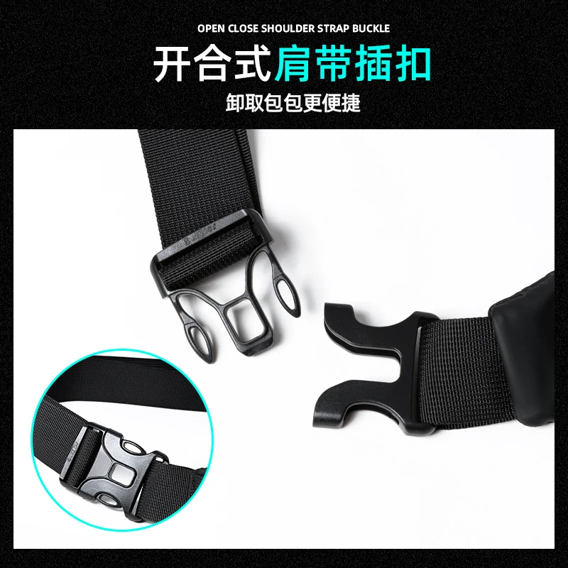 Waterproof Black Men's Chest Bag Lightweight Fashion Short Trip Multifunction Bag Zipper Anti-theft Outdoor Phone Crossbody Bag