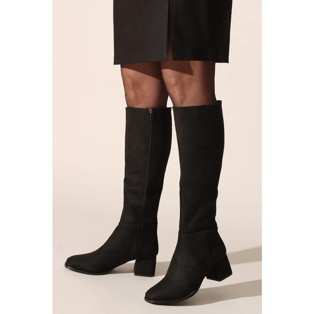 

Dorlie Plus Black Suede Women Boots