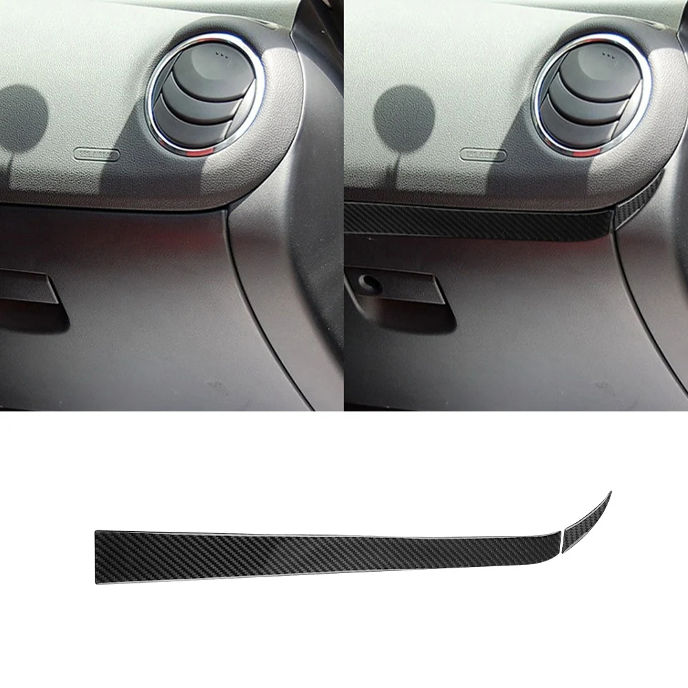 

For Mazda RX8 RX-8 SE3P JMNFE 2004-2008 Carbon Fiber Car Copilot Strip Storage Box Trim Interiors Sticker Auto Accessories