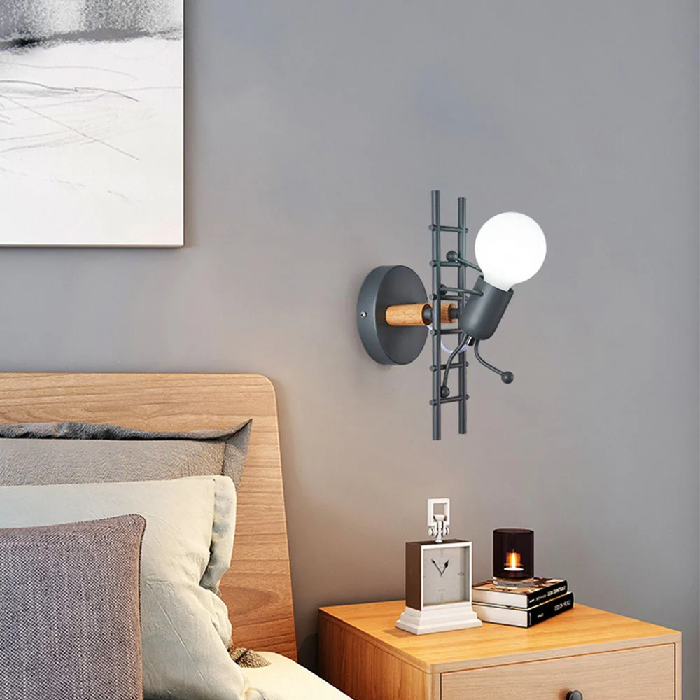 Железный светодиодный настенный светильник s креативный металлический с