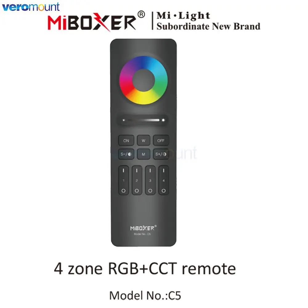 C5 4-зонный пульт дистанционного управления RGB + CCT 3 В беспроводной диммер цветовая