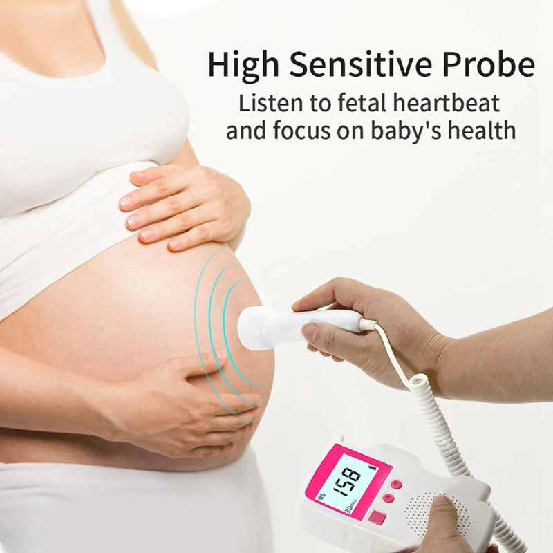 Fetal Doppler Upgraded Home Pregnancy Heart Rate Monitor Baby Detector LCD Display No Radiation | Красота и здоровье