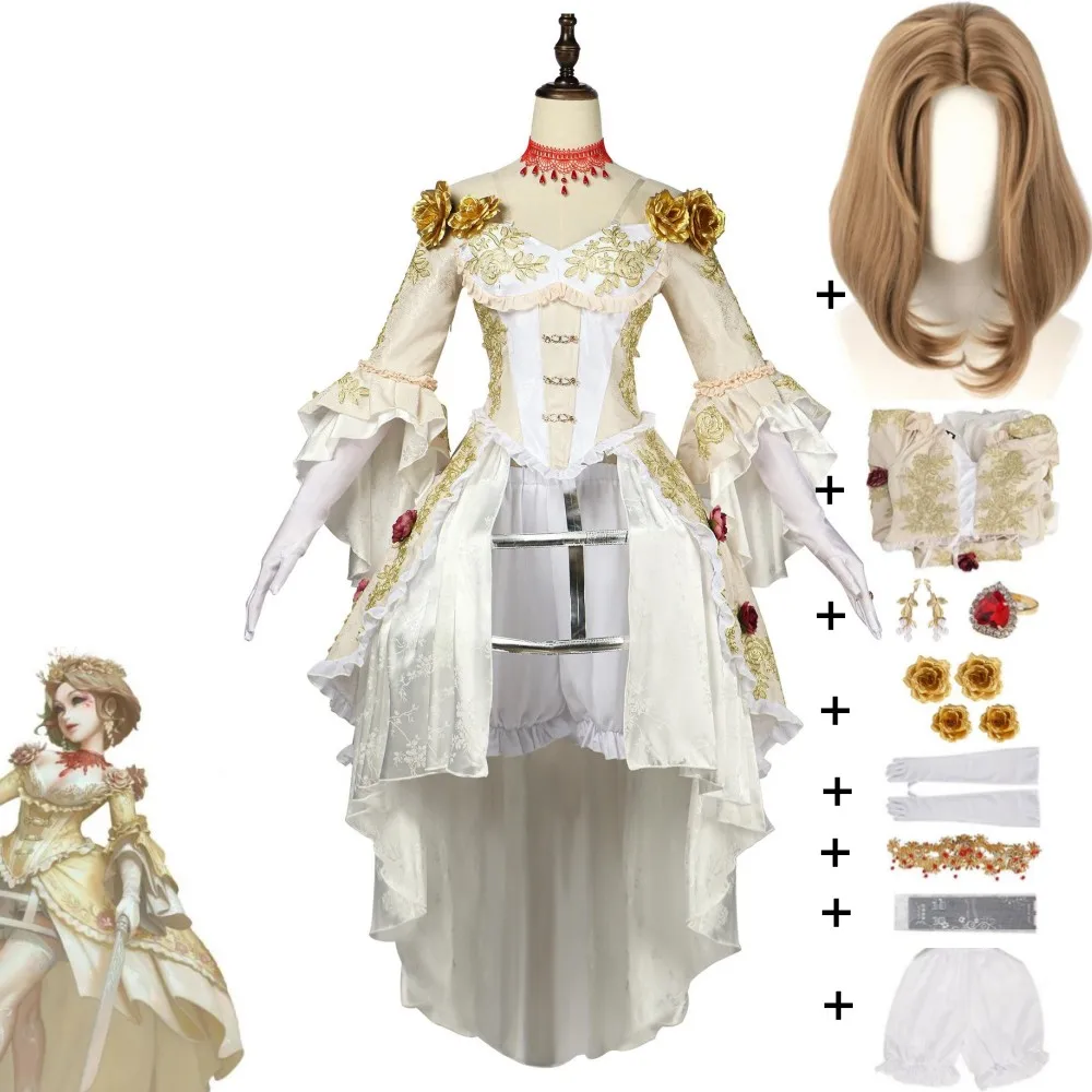 

Game Identity Ⅴ Hunter Bloody Queen Mary Skin Bloodbath Cosplay Costume Wig Anime Sexy Woman Dress Halloween Carnival Party Suit