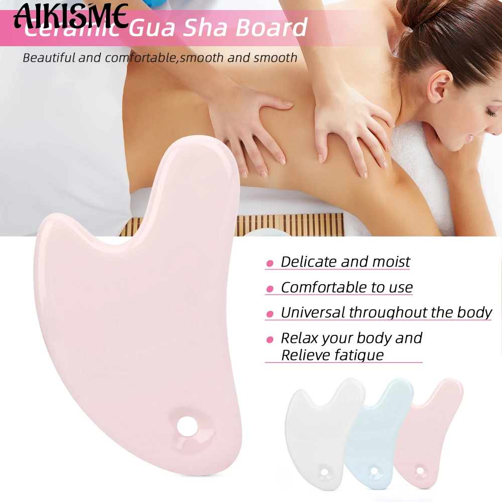 

Ceramic Facial Massager Gua Sha Board Scrapping Anti Wrinkle Muscle Relieve Skin Lifting Massager for Face Full Body Care Tool