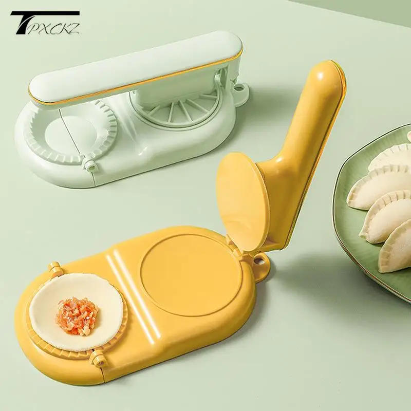 

2 In 1 Dumpling Skin Press Manual Dumplings Modeling Maker Set Dough Pressure Mould Machine Pressing Tool Mold For Kitchen
