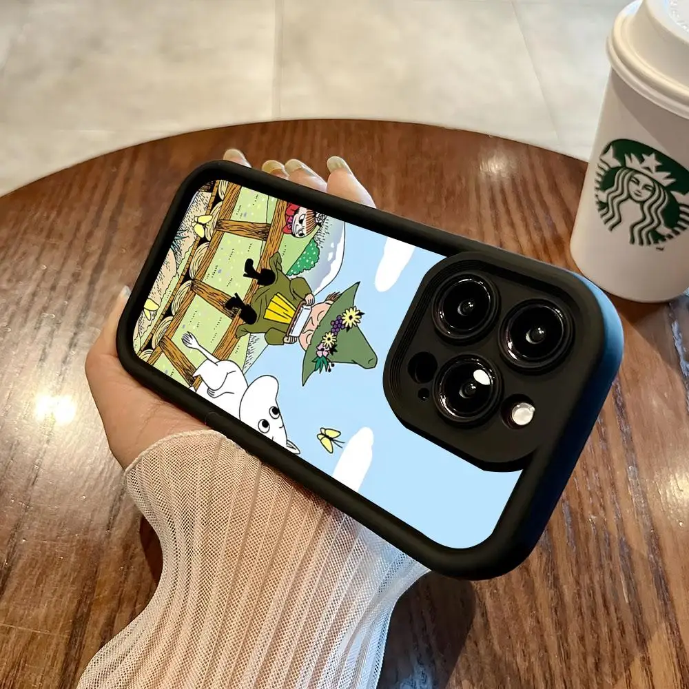 Милый чехол для телефона с рисунком M-MOOMIN простой однотонный матовый силиконовый