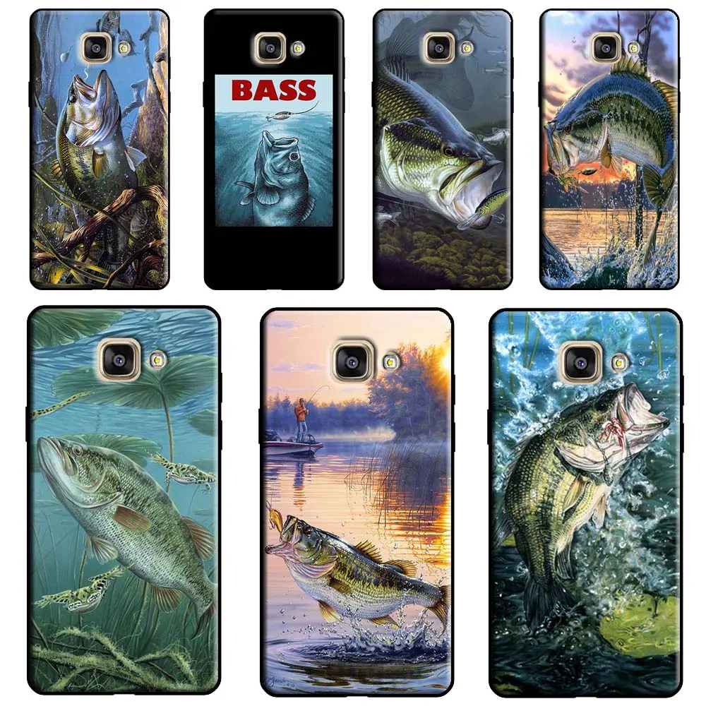 Bass Fishing Lake Fisherman Cover For Samsung Galaxy A6 A8 J4 J6 Plus A7 A9 J8 2018 A3 A5 J7 J3 J5 2016 2017 Back Case