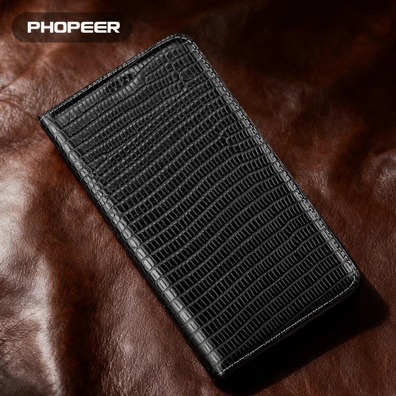 Фото Чехол для телефона из натуральной кожи для Huawei Pura 80, Pura 70, P60, P50, P40, P30, P20, P10, P9 Pro, Plus, Ultra, Art, Lite, Classic с узором под кожу ящерицы №1